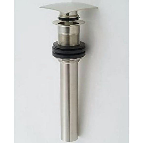 Jaclo 824-WH C.O. Style Square Top Finger Touch Drain without Overflow Holes, White