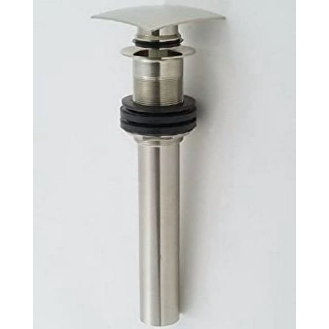 Jaclo 824-WH C.O. Style Square Top Finger Touch Drain without Overflow Holes, White