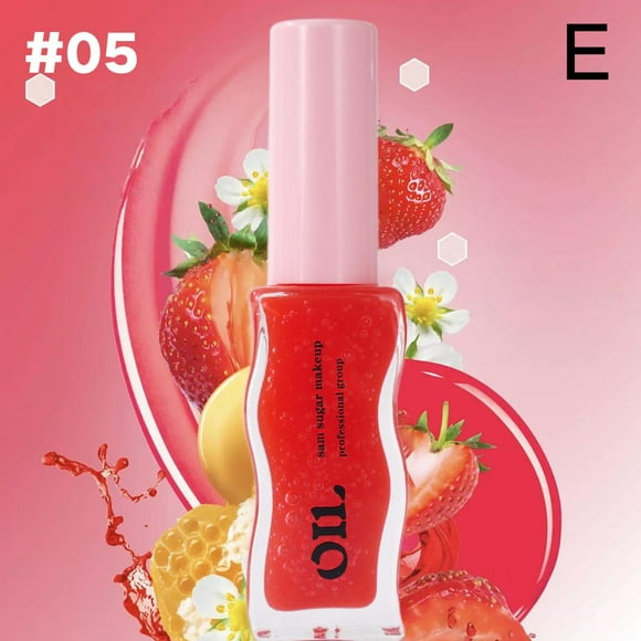 05#SAM SUGAR Fruit Honey Essence Lip Oil Lasting Moisturizing Diminish Lip Lines Lip Honey Transparent Pearlescent Lip Glaze 8ml