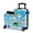 Blue Ocean Theme, variant on Kids Ride-On Luggage with Safety Belt, TSA Lock & Footrest, Hardside Spinner Travel Suitcase for Children, Pink Garden Theme