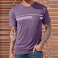 thumbnail image 2 of PNTUTB T-Shirt for Men Simple Print Basic Versatile Short-Sleeve Tops Casual Loose Comfortable Round-Neck T-Shirts with Pocket, 2 of 7