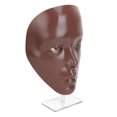 thumbnail image 1 of 5D Makeup Practice Face Reusable Professional Complete Eyelash Eyeliner Palette Brushes Silicone Makeup Mannequin Face Black Skin, 1 of 4