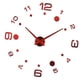 thumbnail image 3 of Reloj de pared 3D DIY con números grandes, decoración de cristal, espejo adhesivo para el hogar y la oficina. rojo, 3 of 6