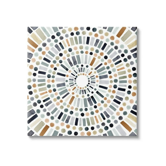 Stupell Industries Bold Rustic Abstract Mosaic Circle Pattern Illustration , 17 x 17, Design by Victoria Barnes