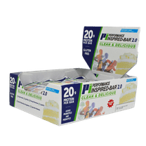 Performance Inspired Nutrition - Protein Bar 2.0 – 20G Protein - 6G Fiber - 3G MCTs - 1 Billion CFU Probiotics – 1G Prebiotics - G Free – 70G Bar - Birthday Cake - 12 Ct. Box