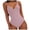 Pink, variant on Women One Piece Swimsuit Backless Back Tie Adjustable Strap Bathing Suit Beach Vacation Clothes Swimwear(Red,S)