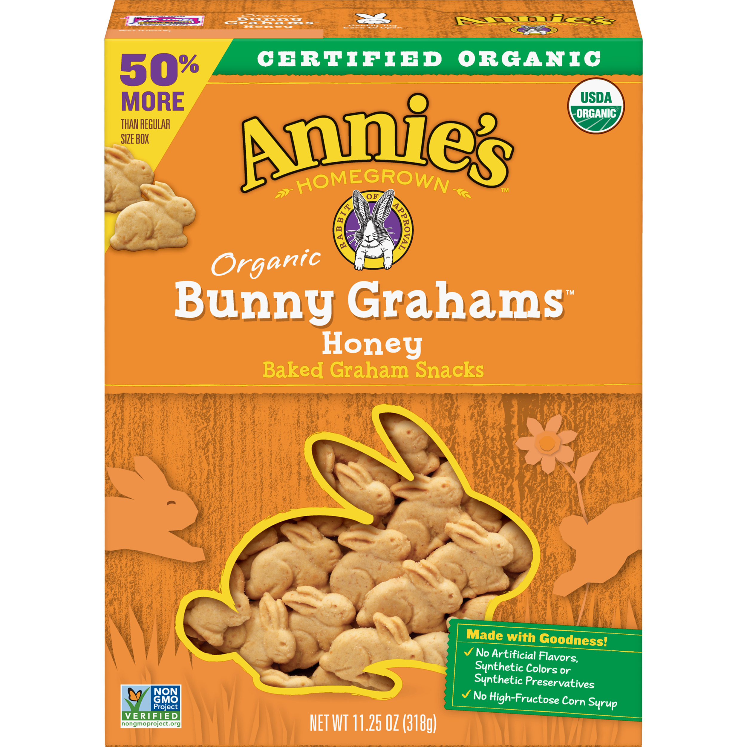 Annie's Organic Honey Bunny Grahams Baked Snacks 11.25oz