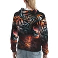 thumbnail image 7 of Lsque Cool Tiger Pattern Casual Women's Hoodie,Hooded Sweatshirt with Kangaroo Pocket,Pullover Hoodie with Eye-catching Drawstrings-XX-Large, 7 of 7