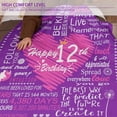 thumbnail image 4 of LHSHID 12th Birthday 12th Birthday Gifts for Girls 12th Birthday Girl Happy 12th Birthday Throw Blankets 40"x50", 4 of 8