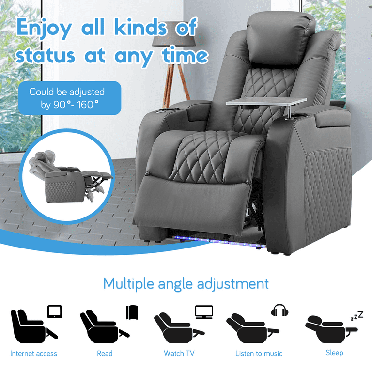 Weilianda Electric Home Theater Recliner Sofa Leather Recliner