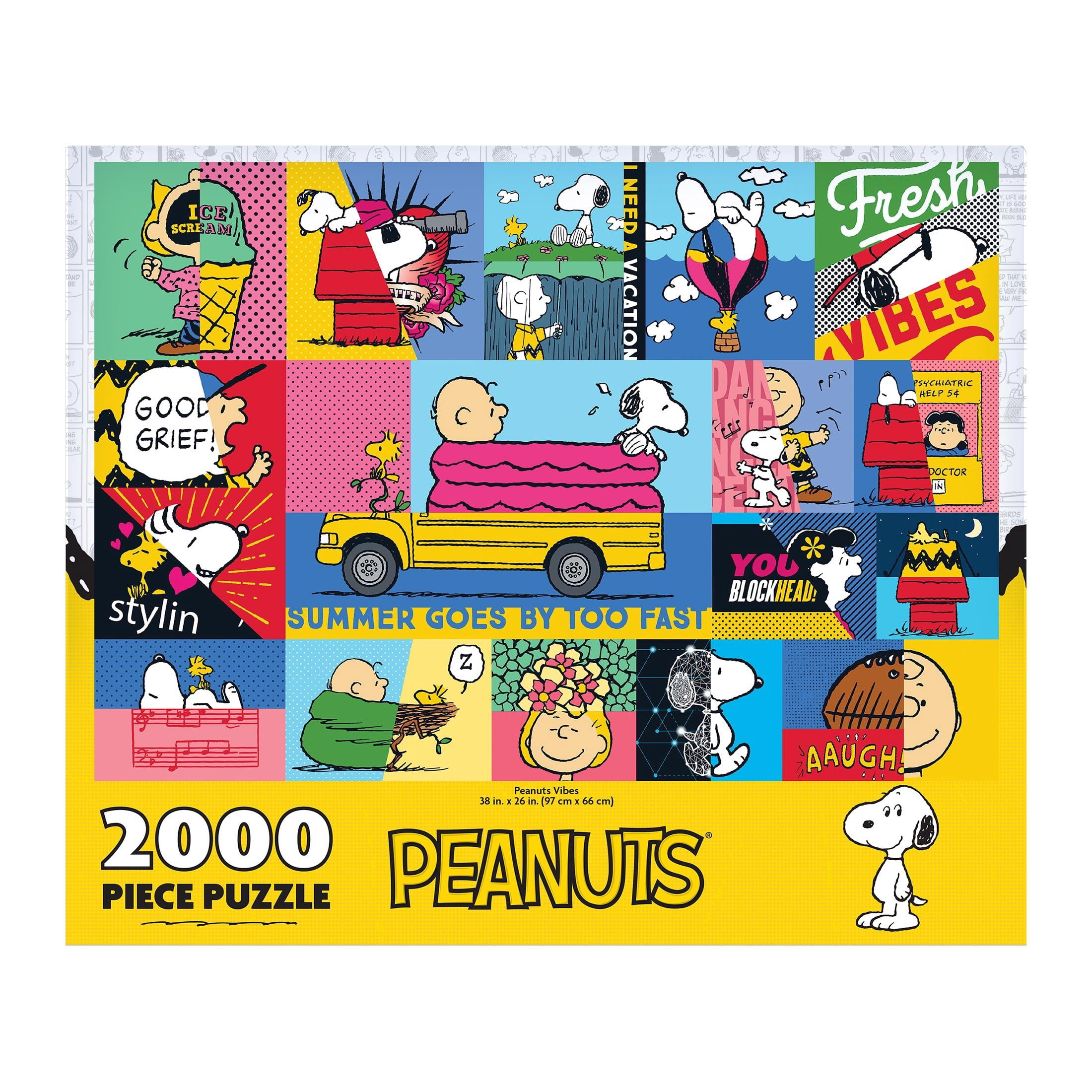 RoseArt Colorluxe 2000-Piece Peanuts Vibes Adult Jigsaw Puzzle