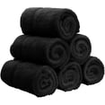 thumbnail image 2 of Luxury Hotel & Spa Quality, Quick Dry 100% Turkish Cotton 700 GSM, Eco Friendly Towel, for Bathroom, Gymand Kitchen Dobby Border Soft Hand Towel Set 16 X 30, Black, Hand Towels - Set of 6, 2 of 5