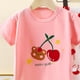 thumbnail image 4 of Conjuntos de blusas y camisas de cuello redondo y manga corta con estampado infantil, ropa de dormir cómoda y relajante para el hogar, blusas de cuello redondo y manga corta para niños, poliéster para, 4 of 5