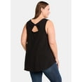 thumbnail image 3 of Terra & Sky Women’s Plus Size Twist Back Cotton Tank Top, 2-Pack, Sizes 0X-5X, 3 of 7