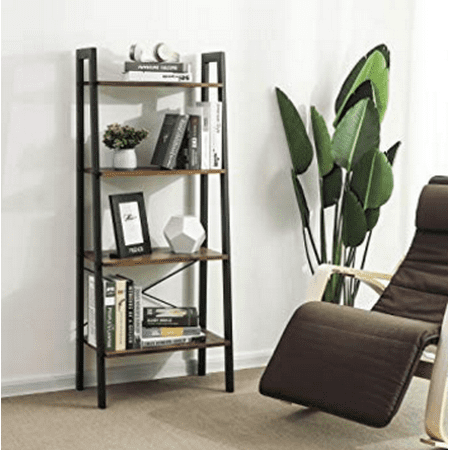 Room Store Bedroom Furniture 4 Tier Shelf Ladder Bookcase Shelves Multifunctional Storage Rack for Home Living Room Bedroom ()