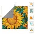 thumbnail image 3 of Honeii Vibrant Sunflower Painting for Dish Drying Mat for Kitchen Counter, Non-slip Rubber Backed, Hide Stain Kitchen Super Absorbent Draining Mat, Dish Rack Pad, 3 of 8