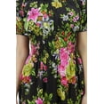 thumbnail image 7 of Bimba Women's Floral Smocked Waist Cotton Maxi Summer Chic Dress, 7 of 7