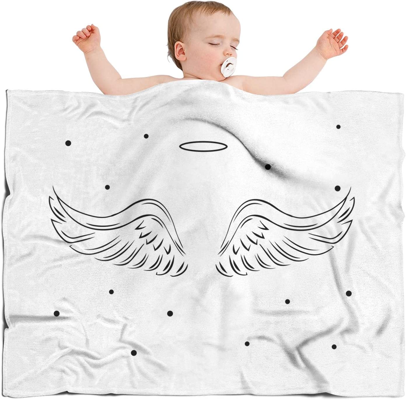 Baby Christening Blankets Flannel Throw Gift for Newborn Shower