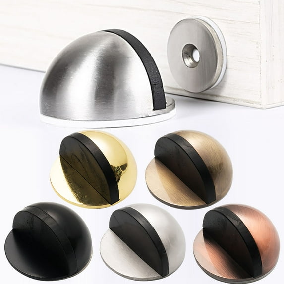 Windfall Door Stopper Polished Collision Sound Reducing Nice Cushioning Effect Noiseless Punch-free Door Stopping Bumper for Bedroom Bathroom Office