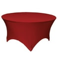 thumbnail image 1 of LA Linen TCSpandex60Rx30H_RedX98 LA Linen Round Spandex Tablecloth, 60-Inch Round 30-Inch High, Red, 1 of 4
