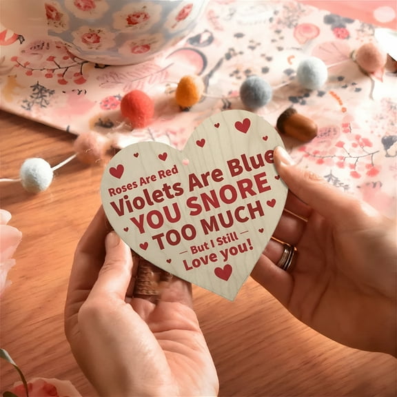 LAMIRO Valentine's Day Heart Love Single Side Printing Pendant Home/Garden Tree Pendant Love Heart Pendant Valentine's Day Gift