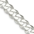 thumbnail image 2 of Diamond2Deal 925 Sterling Silver 14mm Beveled Curb Chain Necklace for Men 24", 2 of 6