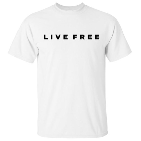 Live Free Typography Print Tee Men Women Summer Outfit Daily Wear S-4XL