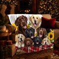 thumbnail image 3 of Cheerful Labrador Retriever Group Portrait Rustic Plaid Sunflowers, Festive Pet Portrait Pattern, Warm Flannel Blanket for Cabin and Lodge, Dog Lovers Just Because Gift, Pet Lover Home Decor, 3 of 9