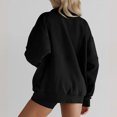 thumbnail image 4 of qucoqpe Women's Athletic Collar Half-Zip Pullover Sweatshirts Casual Long Sleeve Pocket Sweatshirt for Gym Running Daily Wear Black L, 4 of 5