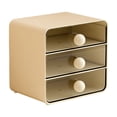 thumbnail image 2 of Caja de almacenamiento de plástico para cajones transparentes de escritorio – Gran organizador de papelería apilable transparente de 6,89 x 5,12 x 6,46 pulgadas para dormitorio de escritorio en casa, 2 of 6