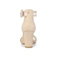 thumbnail image 2 of BLISSFUL STEP Women's Clear Ankle Strap Chunky Heel Sandals, 2 of 7