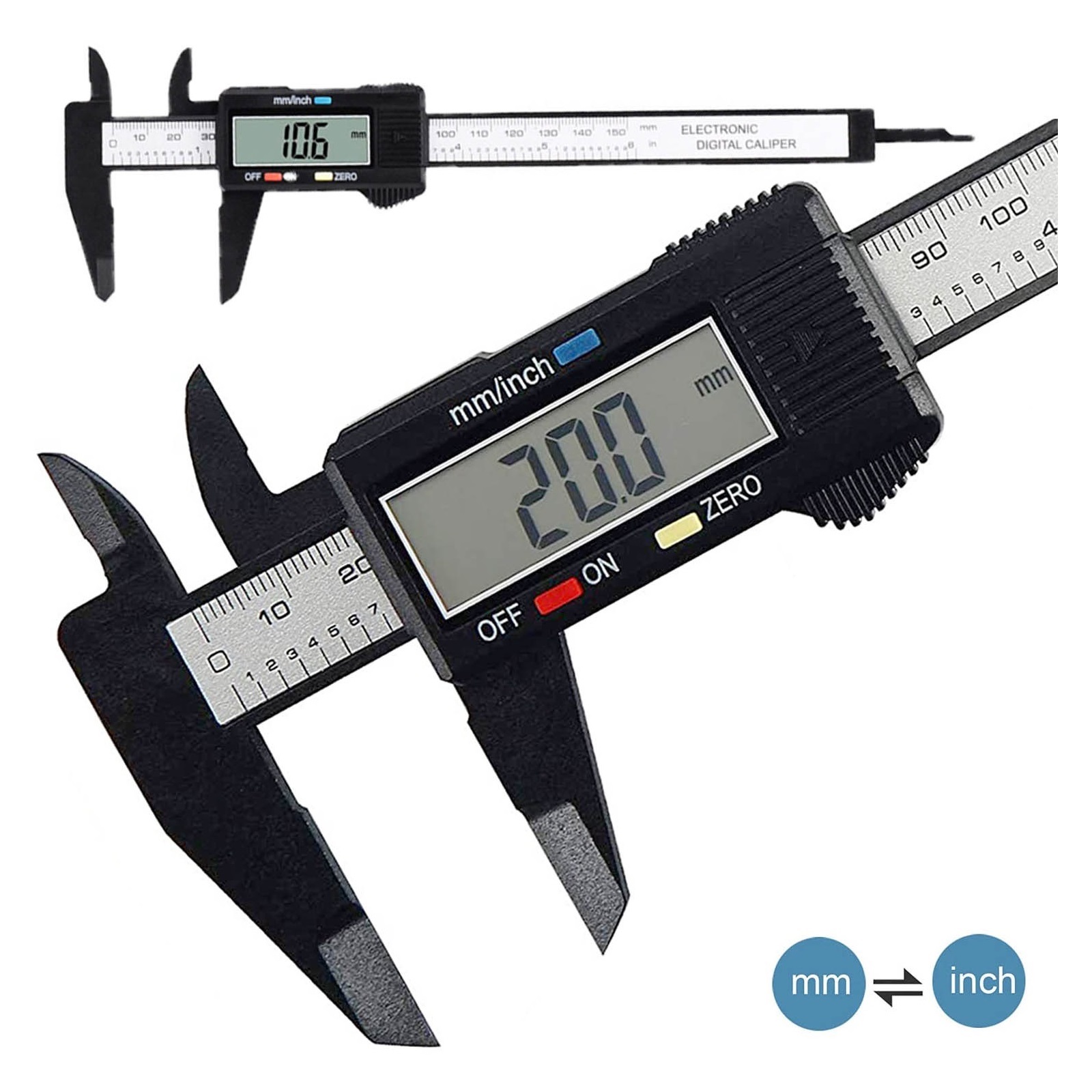 150mm 100mm Electronic Digital Caliper Carbon Fiber Dial Vernier Caliper Gauge Micrometer Measuring Tool Digital Ruler ,Your Good Helper