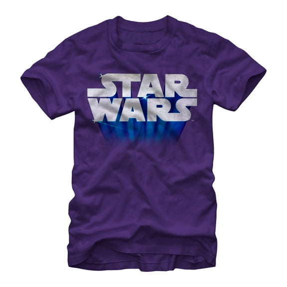 Men's Star Wars Flying Logo  Graphic Tee Purple Large