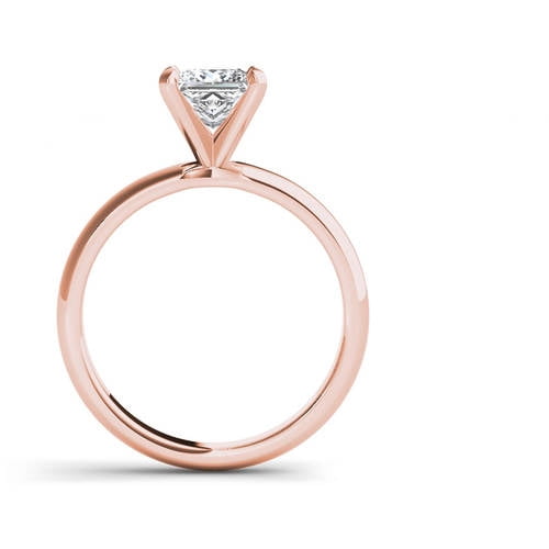 1 Carat T.W. Diamond Princess-Cut Solitaire 14kt Rose Gold Engagement Ring