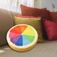 thumbnail image 3 of Ensemble de Coussins Ronds en Forme de Tranche de Fruit - Oreiller de Sol Rembourré en Éponge Douce pour la Maison et l'Extérieur, pour Salon, Chambre et Besoins de Camping, 3 of 3