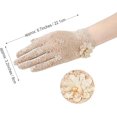 thumbnail image 2 of Zhengup Floral Lace Gloves for Wedding Opera Party 1920s Flapper Lace Gloves Stretchy, 2 of 6