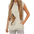 thumbnail image 2 of Shihyeh Cat Pouch Hoodie for Women Kangaroo Pocket Dog Pouch Sweatshirts Pet Carrier Pullover Animal Holder Sleeveless Tops, 2 of 5