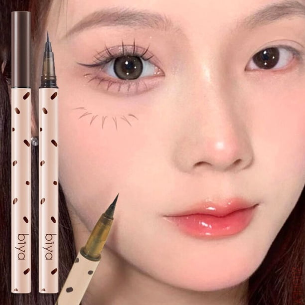 Ultra-fine Liquid Lying Silkworm Eyelash Pen Matte Brown Gray Eyeliner Highlighter Pencil Smooth Lasting Eye Shadow Stick Makeup02Liquid Eyebrow Pen He Qiyong unisex