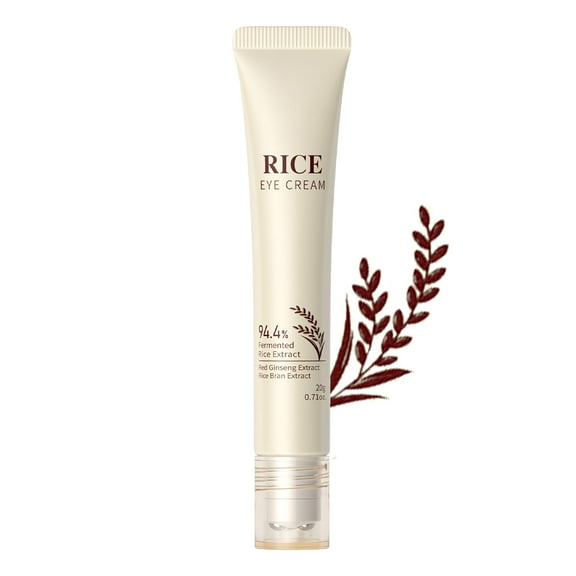 BEUKING Rice Under Eye Cream Roll-On for Dark Circles, Triple Roll & Glow the Skin Around The Eyes, Intense Hydrating & Firming, Serum for Eye Puffiness, Dullness, Dryness, Wrinkle Under The Eyes