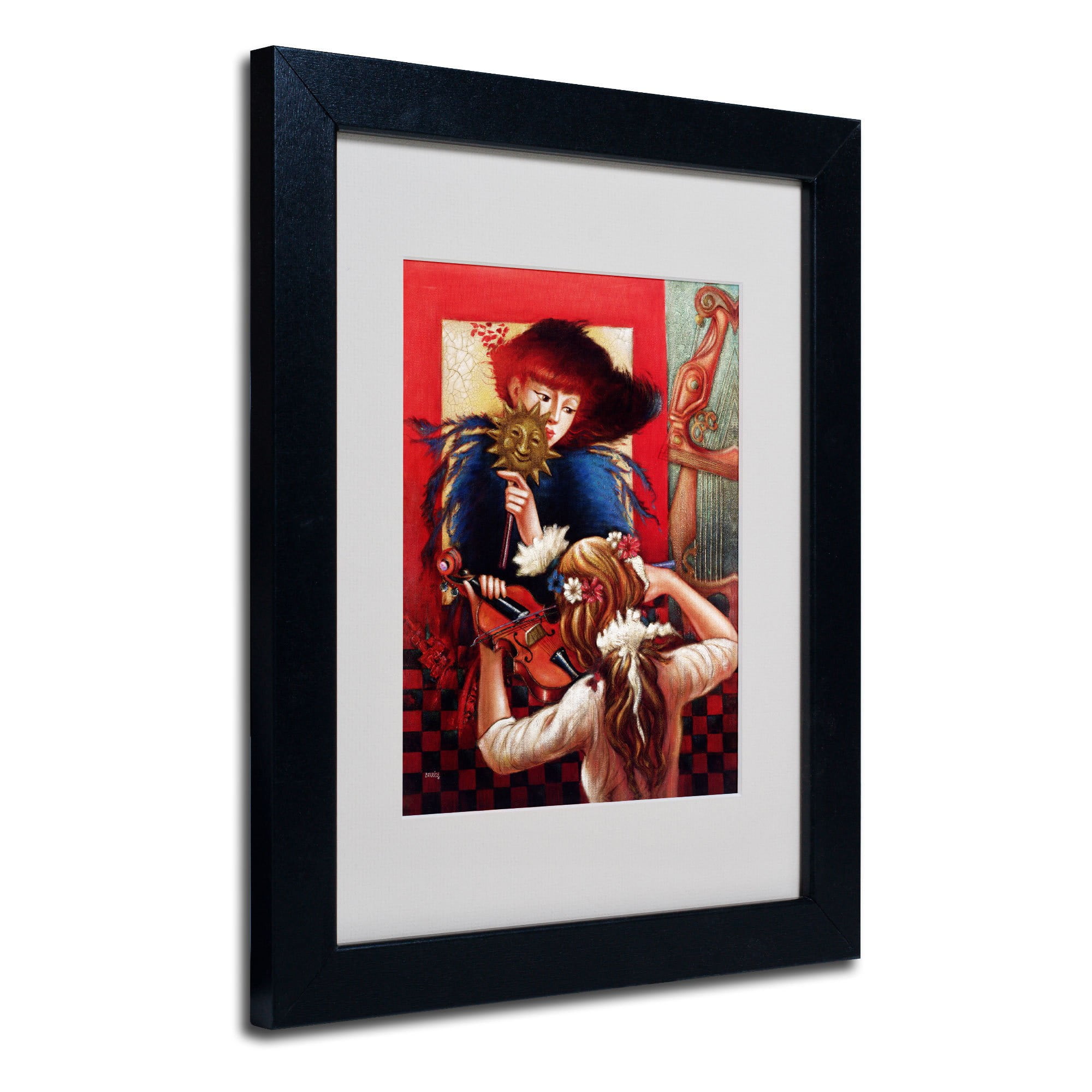 Trademark Fine Art "Window Music" Canvas Art by Edgar Barrios, Wood Frame