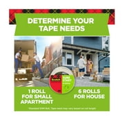 Scotch Sure Start Packaging Tape, Clear, 1.88 in x 54.6 yds, 8 Rolls