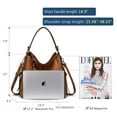 thumbnail image 4 of Bolsos Realer de piel sintética Hobo Bucket para mujer, 4 of 9