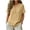 Yellow, variant on Summer Womens Tops 2025 Cotton and Linen Plus Size Casual Tops V-Neck Bandage Short Sleeve T-Shirts And Linen Blouse