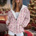 thumbnail image 2 of WILLBEST Sudadera de Mujer con Capucha Estampada Navideña y Cremallera, Estilo Casual y Holgado, Talla 478 Mediana, 2 of 6