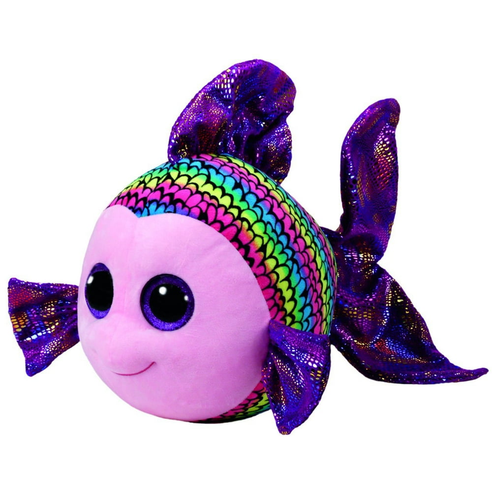 TY Beanie Boos Flippy The Multicolored Fish (Glitter Eyes) Small 6