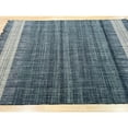thumbnail image 3 of EORC Blue  Hand-Knotted Wool Modern HANDLOOM Flat Weave DURRIE Rug, 6' x 9', 3 of 4