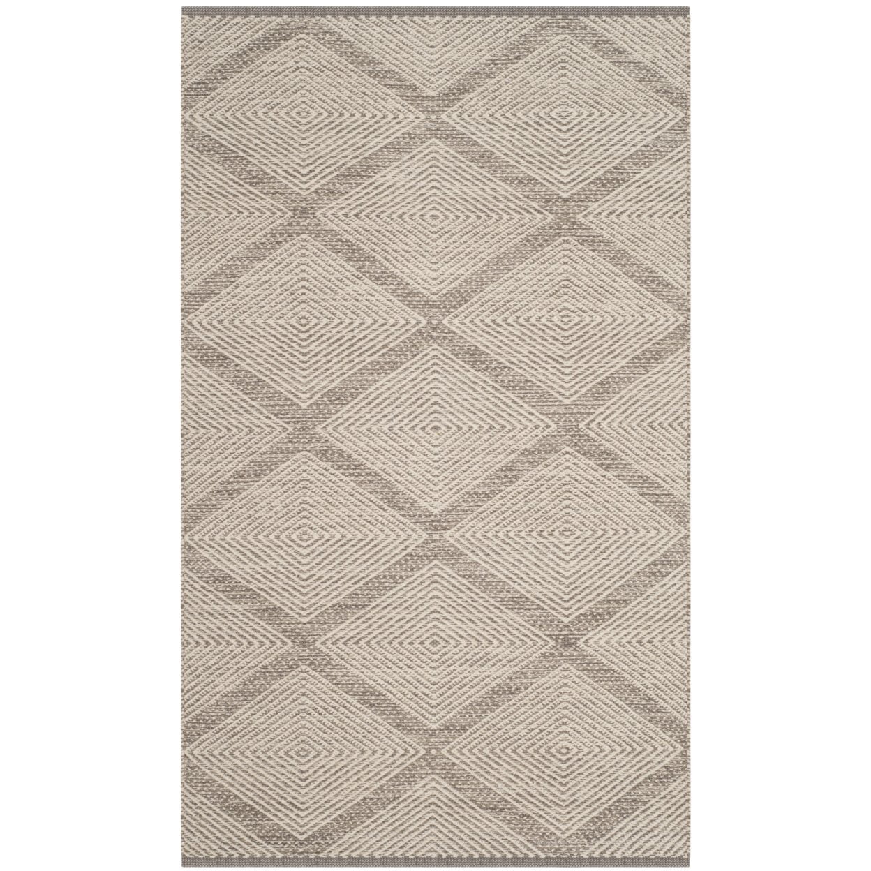 SAFAVIEH Montauk Bailey Geometric Cotton Area Rug, Grey, 10' x 14'