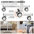 thumbnail image 4 of VEVOR Mobile Standing Desk, 28"-44" Gas-Spring Height Adjustable Sit-Stand Desk, 4 360° Swivel Wheels (2 Lockable) Portable Rolling Laptop Table Computer Cart for Home Office School, 40LBS Loading, 4 of 9