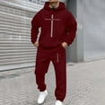 thumbnail image 5 of Aihuaihua Jesus Sweatsuits 2 Piece for Men Religious Letter Graphic Print Sportswear Gym Workout Sets Pullover Hoodies and Sweatpants Red S, 5 of 5