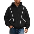 thumbnail image 4 of Men Hoodies Fall/Winter Streetwear Heavyweight Hooded Sweatshirt Fashion Casual Jacket, 4 of 5